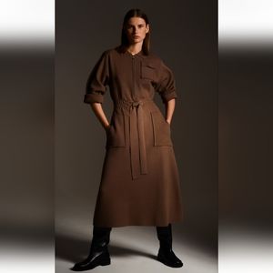 Zara Brown Knit dress with adjustable belt